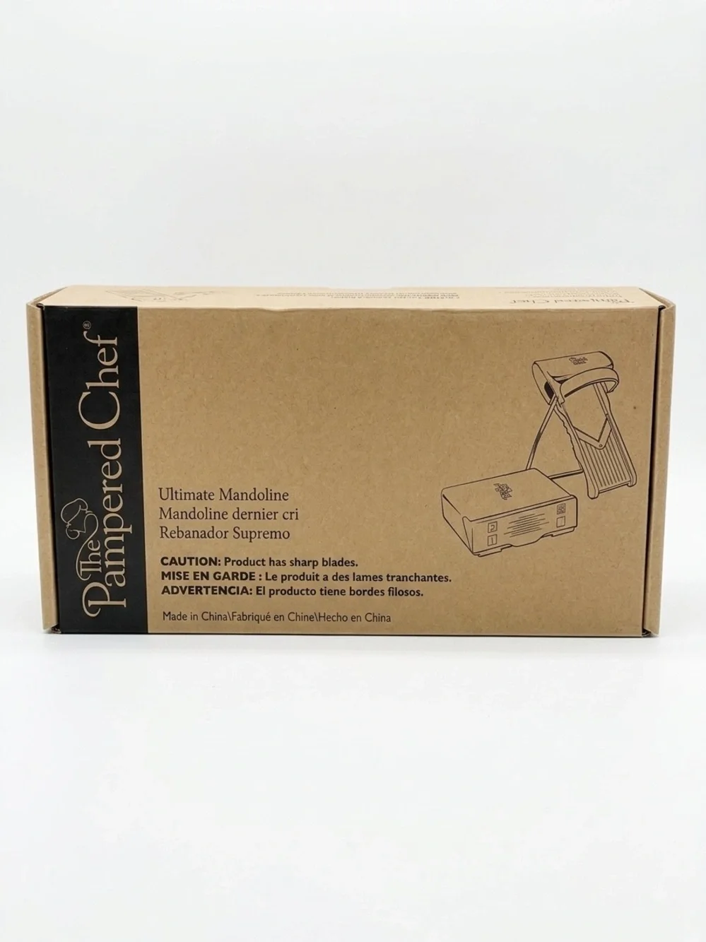 Pampered Chef Ultimate Mandoline Slicer Complete With All 4 Blades #1109 EUC